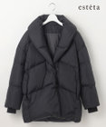 23区 L 【エステータ】ナイロンタフタ ショールカラー ダウンコート
