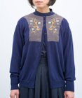 muuc 〈高品質スーピマ超長綿100%〉ヒルガオ刺繍 コットンカーディガン