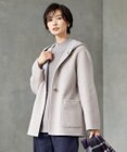 J.PRESS LADIES 【リバーシブル】ウールナイロン リバー フーデッドコート