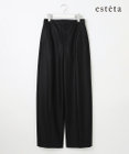 23区 S 【エステータ】ウールツイルジャージー ワイドパンツ