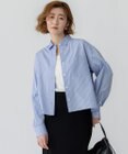 23区 L 【洗える】CANCLINI クロップド テントライン シャツ