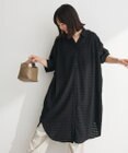 Green Parks シアーチェックシャツワンピース