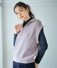 ANY L ハーフジップニットベスト