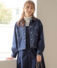 ANY SIS L 【洗える】ストレッチライトデニム ジャケット