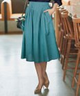 Tiaclasse 【選べる丈】麻調タックフレアスカート