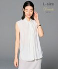 BEIGE， 【L-size】ANITA / ノースリーブタックブラウス
