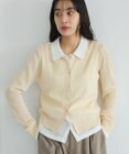 CRAFT STANDARD BOUTIQUE レイヤードポロ衿カーディガン