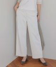 J.PRESS LADIES S 麻シェルドライ ワイド ストレート パンツ