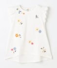 組曲 KIDS 【100㎝】フラワーエンブロイダリー チュニック