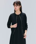 BEIGE， 【洗える】NADIA / レザーラインジップカーディガン