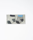 TRICOTE CHECK STRIPE SOCKS SET OF 2 / BABYSOCKS 2piece  (BABY)