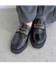 MODE ET JACOMO <carino>【レイン対応】厚底メタルモチーフローファー