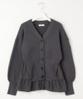 Feroux 【洗える】ペプラム カーディガン