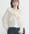 earth music&ecology フリルオフショルブラウス