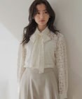 組曲 S 【WEB限定】フラワーラッセルレースシャツライク ブラウス