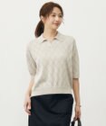 J.PRESS LADIES L 【洗える・抗菌防臭】COTTON POLYESTER ポロ ニット