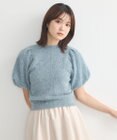 earth music&ecology ボリュームスリーブラメニットプルオーバー