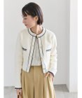 Te chichi ミラノリブ配色ラインカーディガン