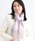WEB限定【洗える】ミエル (miel) カシミヤ100％ チェックマフラー