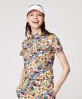 23区GOLF 【WOMEN】【UVケア/吸水速乾】マルチステッカープリント ポロシャツ