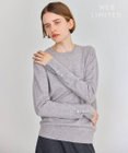 BEIGE， 【WEB限定・洗える】ALSACE / パール釦クルーネックウールニット