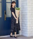【小倉優子さん着用・新色追加・洗える】モノトーンフラワープリントワンピース