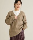 CRAFT STANDARD BOUTIQUE 起毛ケーブルVニットネックニットプルオーバー