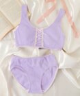 WEGO 【ハーフトップ＆ショーツセット】Liliane　Ciel　　レースアップリボン