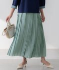 23区 L 【洗える】シアーコンビ プリーツ スカート