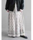 CRAFT STANDARD BOUTIQUE パネル柄マキシギャザースカート