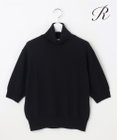23区 S 【R(アール)】ウールカシミヤ 5分袖 タートルネックニット