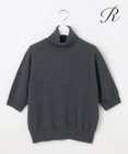 23区 【R(アール)】ウールカシミヤ 5分袖 タートルネックニット