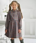 組曲 KIDS 【150-160㎝】リセチェックシャツ ワンピース