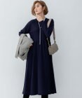 23区 【洗える】ヴィスコースストレッチ Aライン ニットワンピース