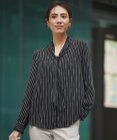 ICB 【新色追加】BackSatinAmunzen 配色ボウタイブラウス
