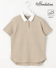 23区GOLF 【23Fondation/WOMEN】【UVケア】テクニカルワッフル ポロ