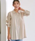 Tiaclasse ピーチスキンプリーツシャツチュニック