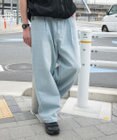 WEGO 【ユニセックス着用ITEM/SMLサイズ展開】ルーズテーパードデニムパンツ