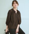 23区 S 【WEB&一部店舗限定】ブロックチェック フリル ブラウス
