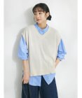 CRAFT STANDARD BOUTIQUE 【洗える】ニットベスト+バンドカラーシャツSET-B