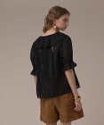 GRACE CONTINENTAL コットンフリルカラーブラウス