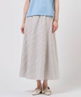 J.PRESS LADIES S 【セット着用可】リネンMIX ストライプ フレア スカート