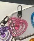 WEGO カラフルクリアハートミニキーホルダー