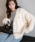 WEGO 【25年秋冬新作/WEB限定】別注USPOLOシャギーニットカーデ