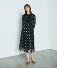 GRACE CONTINENTAL ラメドット刺繍ドレス