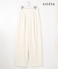 23区 【エステータ】コットンダブルクロス ワイドシルエットパンツ