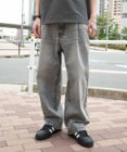 WEGO 【ユニセックス着用ITEM/SMLサイズ展開】ルーズテーパードデニムパンツ