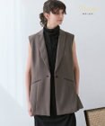 BEIGE， CAROLE / リネンライクノースリーブジレジャケット