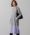 23区 L 【WEB&一部店舗限定カラーあり/洗える】ミラノリブ バイカラーニットワンピース