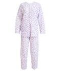 Wing 【数量限定　特別価格】 パジャマ 長袖 長ズボン 綿混(本体) キルトニット素材 保温性 あたたかい 前開きタイプ 丸首 小花柄 レディース EP6913 ウイング／ワコール